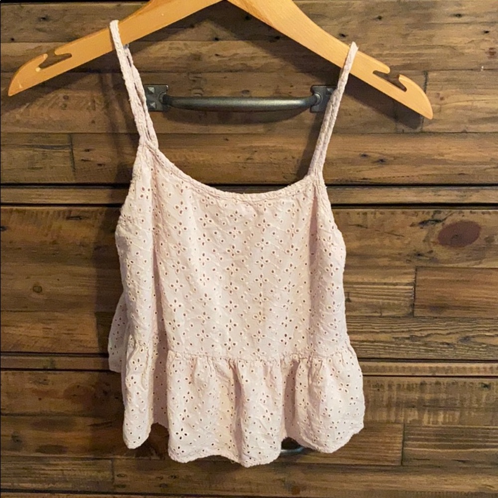 Crop eyelet  tank top